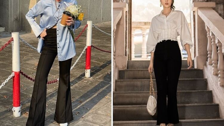 TOP 11 cách phối đồ với quần ống loe tươi xinh tuyệt vời 2 phoi do voi quan ong loe thoi trang thu le.com1