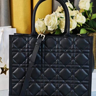 Túi Dior Bag Book Tote màu đen Hàng Hiệu Siêu Cấp CD1001 12 dior bag book tote mau den (2)