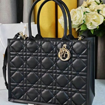 Túi Dior Bag Book Tote màu đen Hàng Hiệu Siêu Cấp CD1001 13 dior bag book tote mau den (3)
