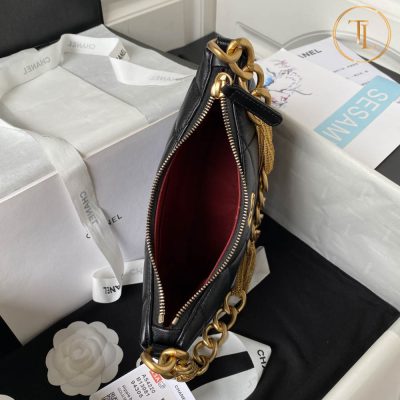 Túi Chanel cận chính hãng màu đen dây vàng Hàng Hiệu CN101 15 tui chanel can chinh hang mau den day vang (4)
