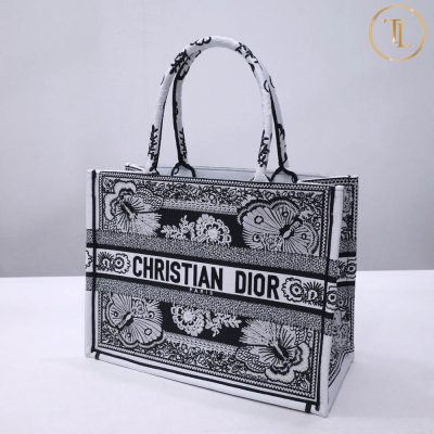Túi Christian Dior siêu cấp 1:1 Book Tote ghi xám chữ đen CD009 15 tui christian dior sieu cap 1 1 book tote hoa tiet (5)