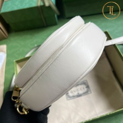 tui deo cheo nu gucci can chinh hang mau trang logo vang (5)