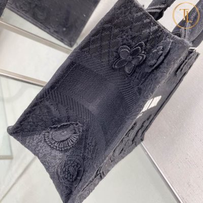 Túi Dior Book Tote Like Auth 1:1 màu đen chữ trắng Hàng Hiệu CD001 13 tui dior book tote mau den hang hieu sieu cap (3)