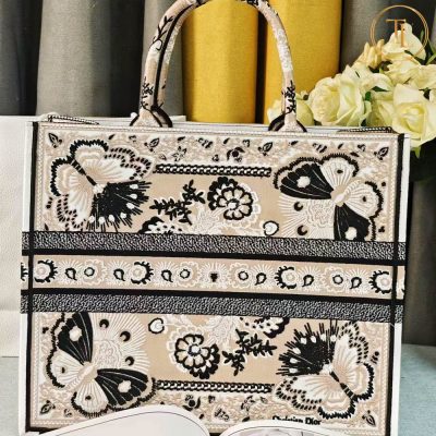 tui dior lady like auth book tote hang hieu hoa tiet den (6)