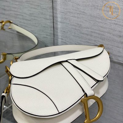 Túi Dior Lady yên ngựa màu trắng Rep 1:1 da sần Hàng Hiệu DR102 16 tui dior lady mau trang yen ngua rep 1 1 (5)