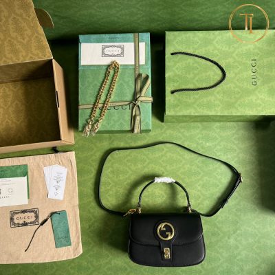 Túi Gucci nữ đeo chéo cận chính hãng màu đen Blondie GCB211 15 tui gucci nu can chinh hang mau den (4)