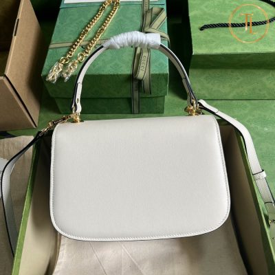 Túi Gucci nữ đeo chéo cận chính hãng màu trắng Blondie GCB210 16 tui gucci nu can chinh hang mau trang (6)