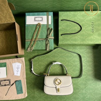 Túi Gucci nữ đeo chéo cận chính hãng màu trắng Blondie GCB210 18 tui gucci nu can chinh hang mau trang (8)