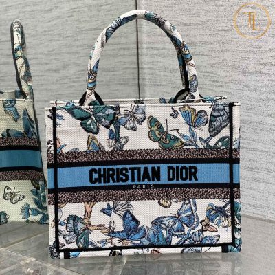 tui xach nu hang hieu dior book tote mau xanh hoa tiet (5)