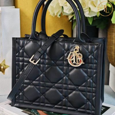 Túi xách nữ hàng hiệu Dior màu đen Rep 1:1 Book Tote giá tốt DR008 12 tui xach nu hang hieu dior mau den rep 1 1 (2)