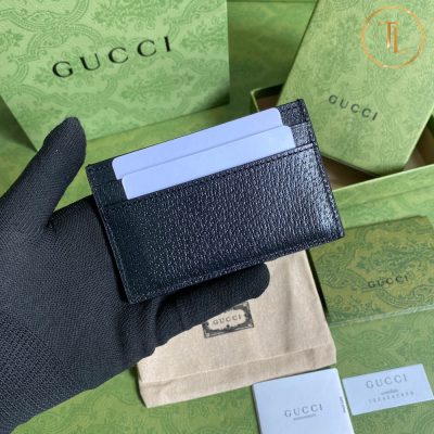 Ví Gucci nữ đựng thẻ màu đen Logo vàng Hàng Hiệu GC001 16 vi gucci nu dung the mau den (5)