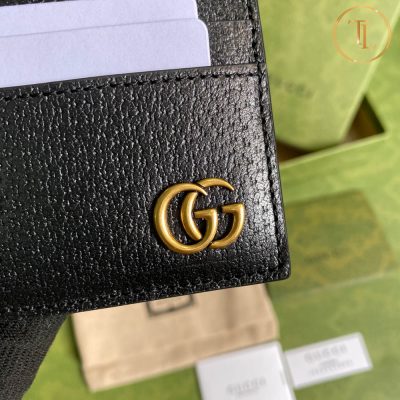 Ví Gucci nữ đựng thẻ màu đen Logo vàng Hàng Hiệu GC001 11 vi gucci nu dung the mau den (9)