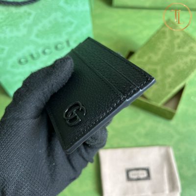 Ví Gucci nữ đựng thẻ màu đen Logo đen Hàng Hiệu GC003 11 vi gucci nu dung the mau den logo den (1)