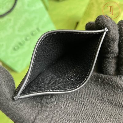 Ví Gucci nữ đựng thẻ màu đen Logo đen Hàng Hiệu GC003 12 vi gucci nu dung the mau den logo den (2)