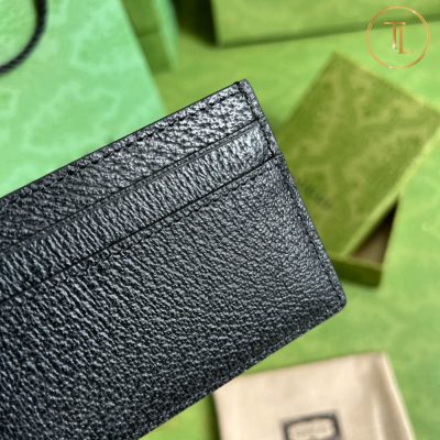 Ví Gucci nữ đựng thẻ màu đen Logo đen Hàng Hiệu GC003 17 vi gucci nu dung the mau den logo den (7)