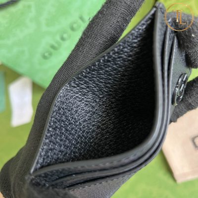 Ví Gucci nữ đựng thẻ màu đen Logo đen Hàng Hiệu GC003 19 vi gucci nu dung the mau den logo den (9)
