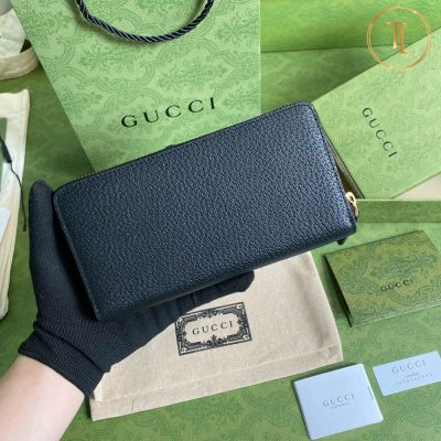 Ví nam Gucci cầm tay màu đen khóa vàng Hàng Hiệu Siêu Cấp GG100 12 vi nam gucci mau dem khoa vang (2)