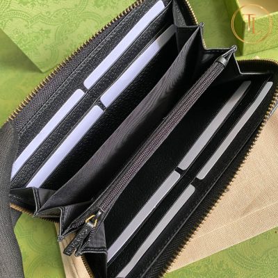Ví nam Gucci cầm tay màu đen khóa vàng Hàng Hiệu Siêu Cấp GG100 13 vi nam gucci mau dem khoa vang (3)