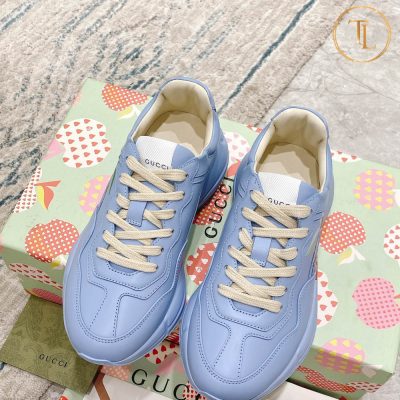 Giày thể thao Gucci Rhyton Like Auth 1:1 màu xanh lam GG112 14 giay gucci like auth mau xanh tim (4)