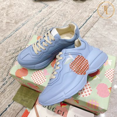 Giày thể thao Gucci Rhyton Like Auth 1:1 màu xanh lam GG112 16 giay gucci like auth mau xanh tim (6)
