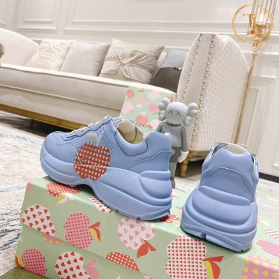 Giày thể thao Gucci Rhyton Like Auth 1:1 màu xanh lam GG112 17 giay gucci like auth mau xanh tim (7)