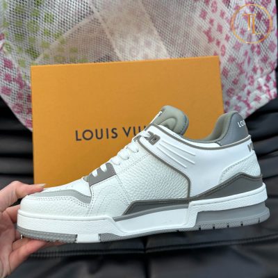 giay louis vuitton can chinh hang trainer sneaker mau trang ghi (3)