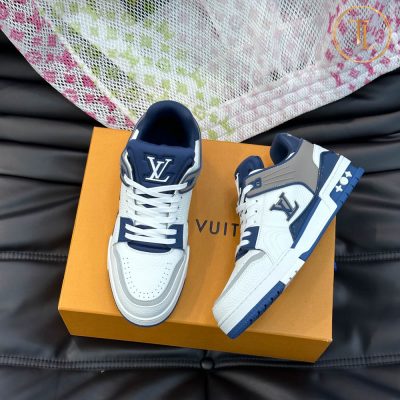 giay louis vuitton can chinh hang trainer sneaker mau xanh (2)