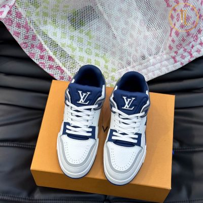 giay louis vuitton can chinh hang trainer sneaker mau xanh (3)