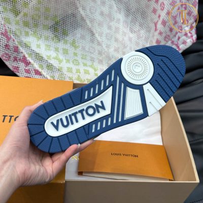 giay louis vuitton can chinh hang trainer sneaker mau xanh (4)