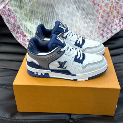 giay louis vuitton can chinh hang trainer sneaker mau xanh (6)