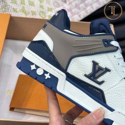 giay louis vuitton can chinh hang trainer sneaker mau xanh (7)