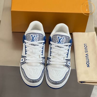 giay louis vuitton like authentic sneaker trainer mau trang xanh duong (9)