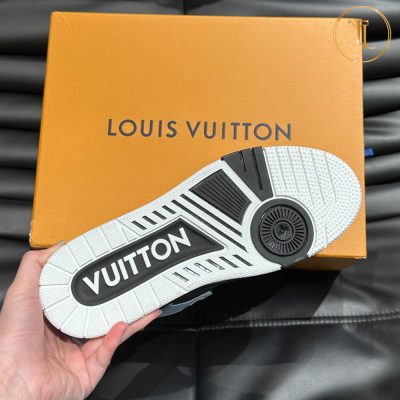 Giày LV Trainer Sneaker Louis Vuitton siêu cấp 1:1 trắng đen LV111 12 giay louis vuitton sieu cap trainer sneaker trang den (2)