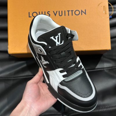 Giày LV Trainer Sneaker Louis Vuitton siêu cấp 1:1 trắng đen LV111 13 giay louis vuitton sieu cap trainer sneaker trang den (3)