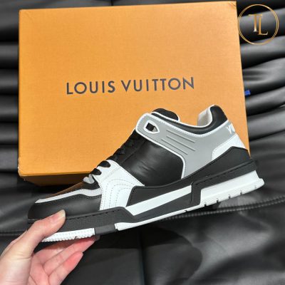 Giày LV Trainer Sneaker Louis Vuitton siêu cấp 1:1 trắng đen LV111 15 giay louis vuitton sieu cap trainer sneaker trang den (5)