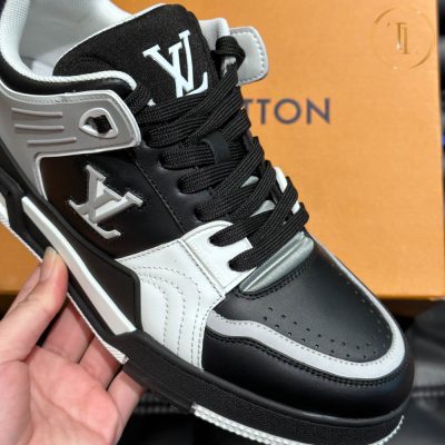 Giày LV Trainer Sneaker Louis Vuitton siêu cấp 1:1 trắng đen LV111 19 giay louis vuitton sieu cap trainer sneaker trang den (9)