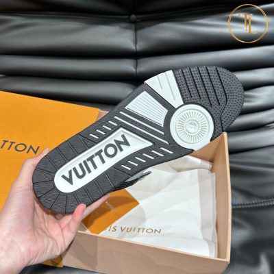 giay louis vuitton sieu cap trainer sneaker trang phoi den (9)