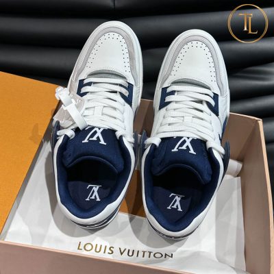 giay louis vuitton sieu cap trainer sneaker trang xanh (3)