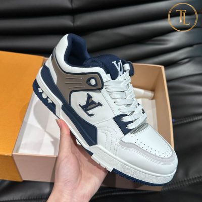 giay louis vuitton sieu cap trainer sneaker trang xanh (7)