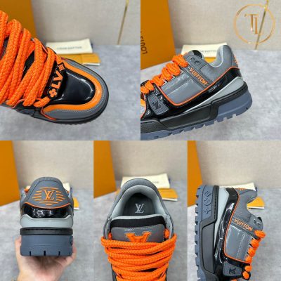 giay lv like auth sneaker trainer mau ghi cam (2)