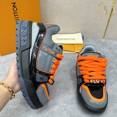 giay lv like auth sneaker trainer mau ghi cam (4)