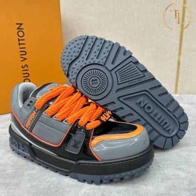 giay lv like auth sneaker trainer mau ghi cam (5)