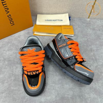 giay lv like auth sneaker trainer mau ghi cam (6)