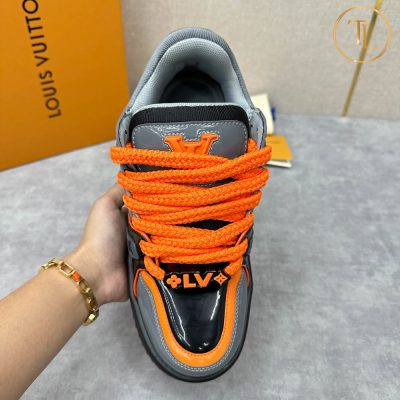 giay lv like auth sneaker trainer mau ghi cam (7)