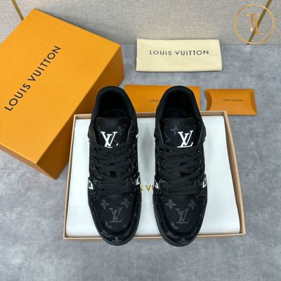 giay lv like authentic sneaker trainer mau den (2)