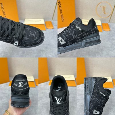 giay lv like authentic sneaker trainer mau den (4)