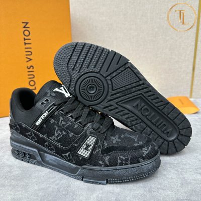 giay lv like authentic sneaker trainer mau den (9)