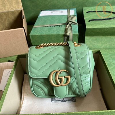 tui gucci mm marmont xanh la logo vang (3)