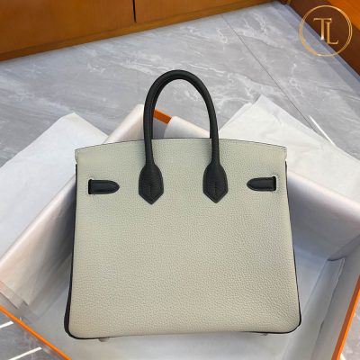 Túi Hermes Birkin siêu cấp 1:1 Size 25 màu ghi xám phối HHM59 12 tui hermes birkin sieu cap mau ghi (4)