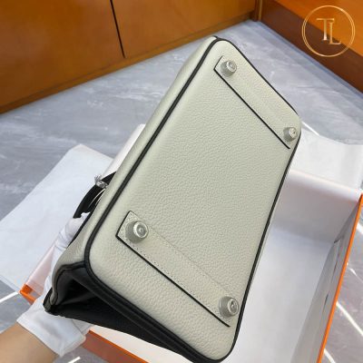 Túi Hermes Birkin siêu cấp 1:1 Size 25 màu ghi xám phối HHM59 16 tui hermes birkin sieu cap mau ghi (8)